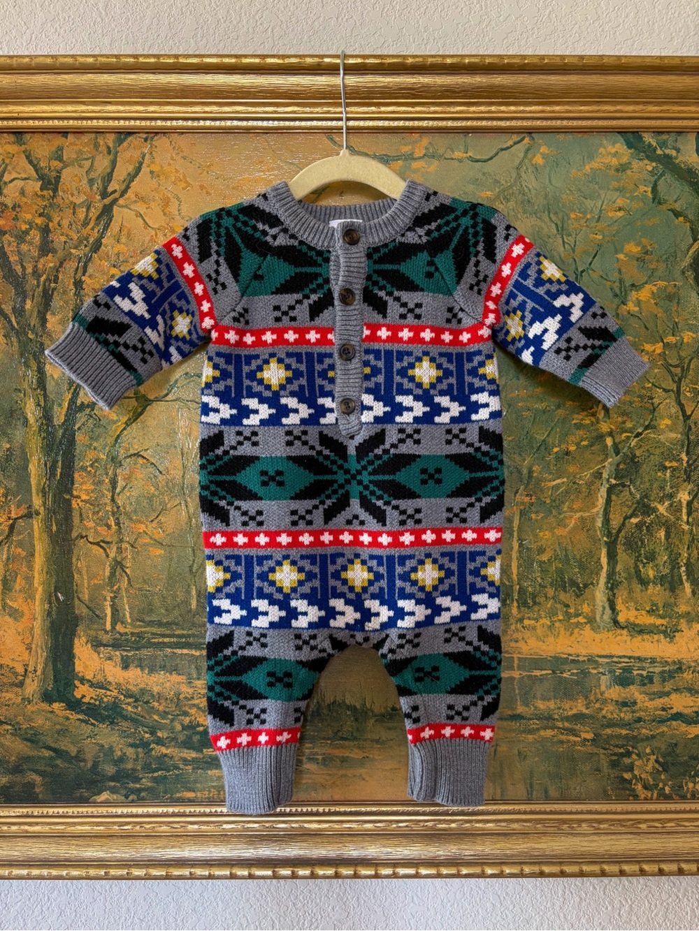 Hannah Anderson Sweater Onesie 100% cotton